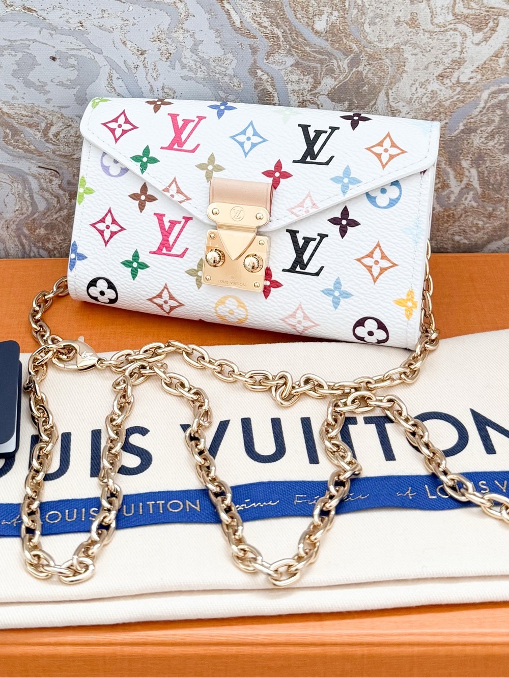 Louis Vuitton LV X TM Monogram Multicolor Pouch Metis Belt White